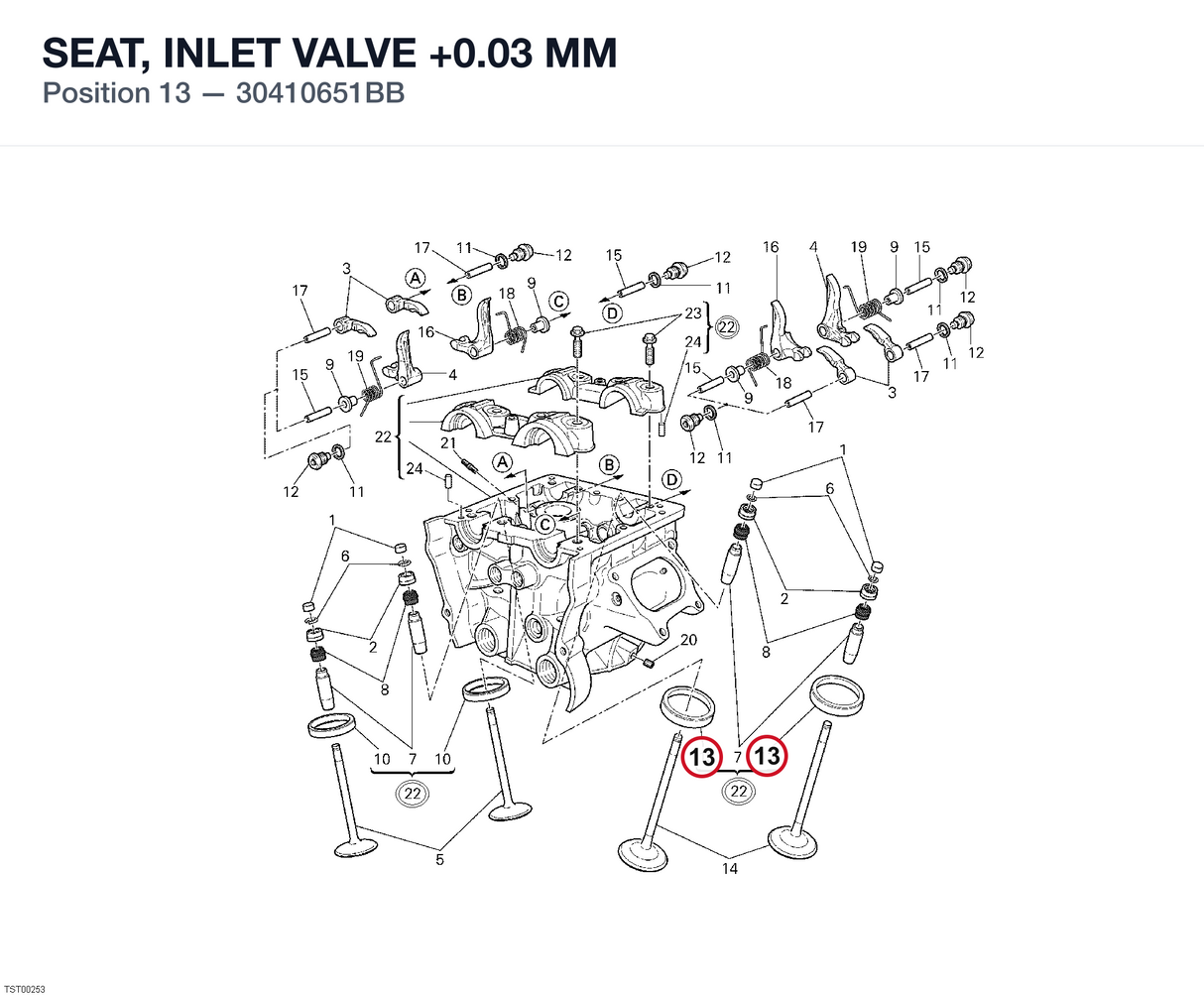 SEAT, INLET VALVE +0.03 MM