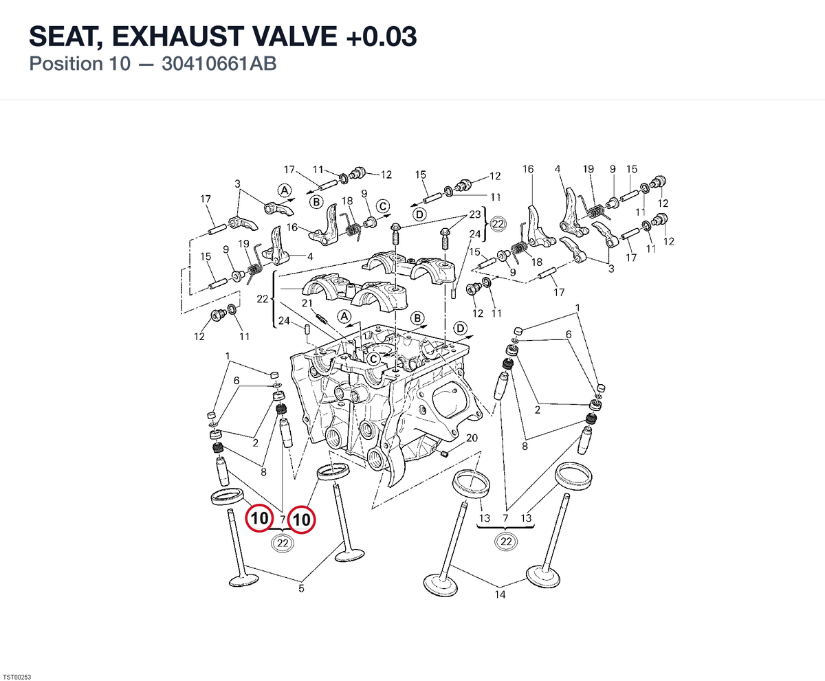 SEAT, EXHAUST VALVE +0.03