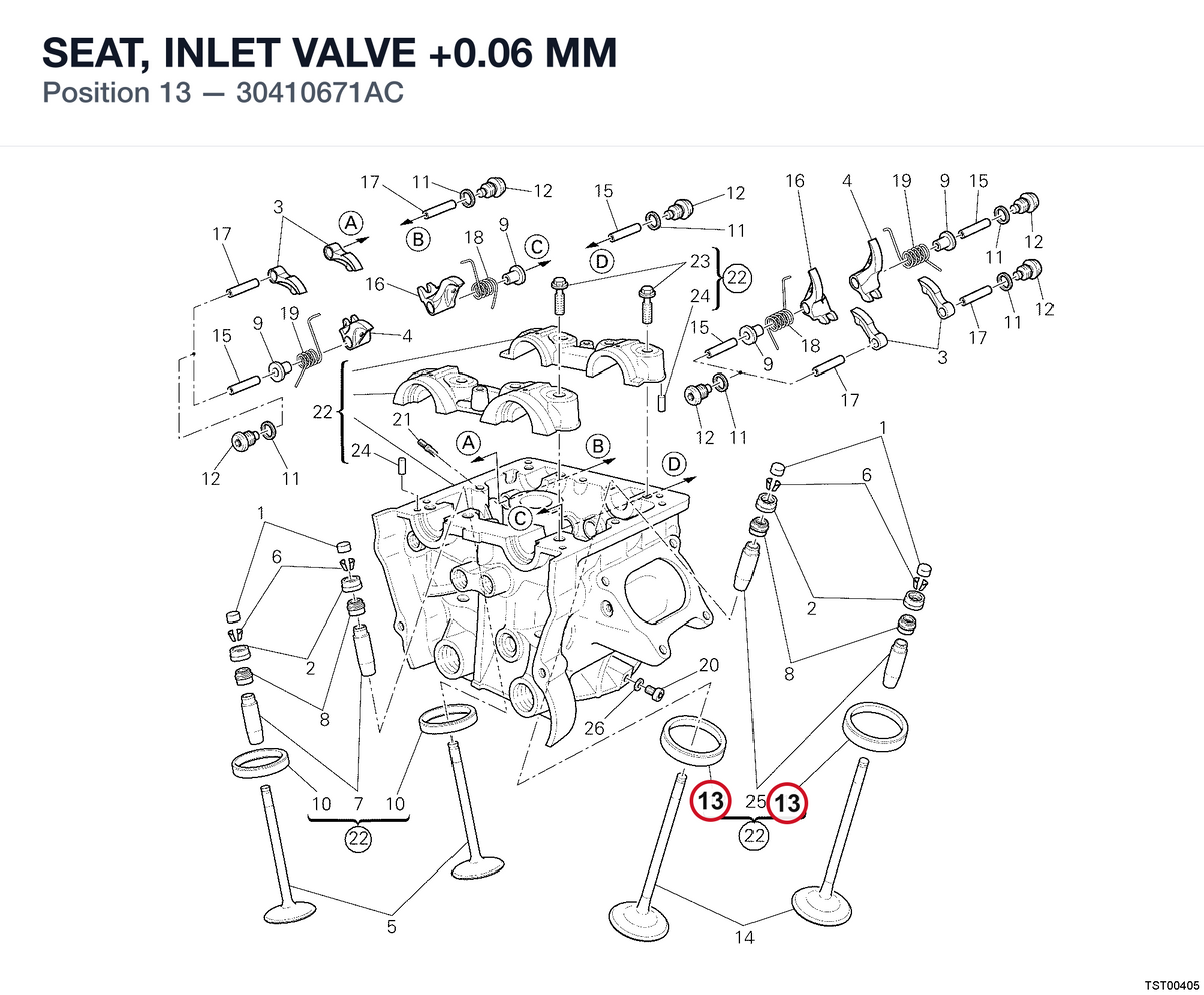 SEAT, INLET VALVE +0.06 MM