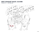 SEAT, EXHAUST VALVE +0.03 MM