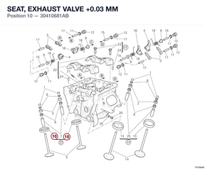 SEAT, EXHAUST VALVE +0.03 MM