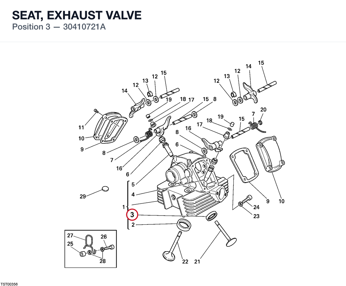 SEAT, EXHAUST VALVE