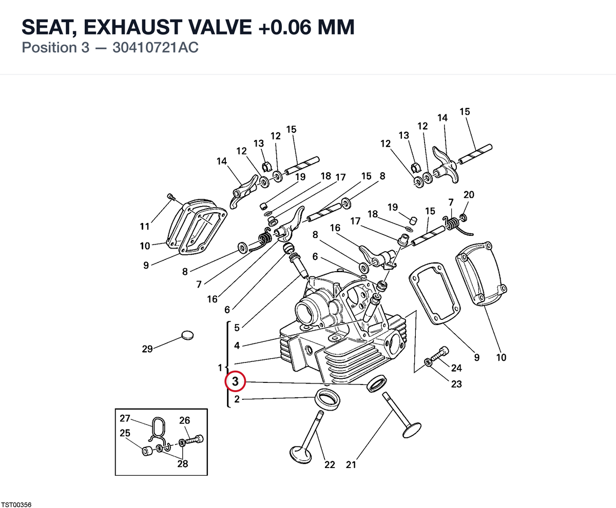 SEAT, EXHAUST VALVE +0.06 MM