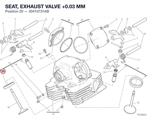 SEAT, EXHAUST VALVE +0.03 MM