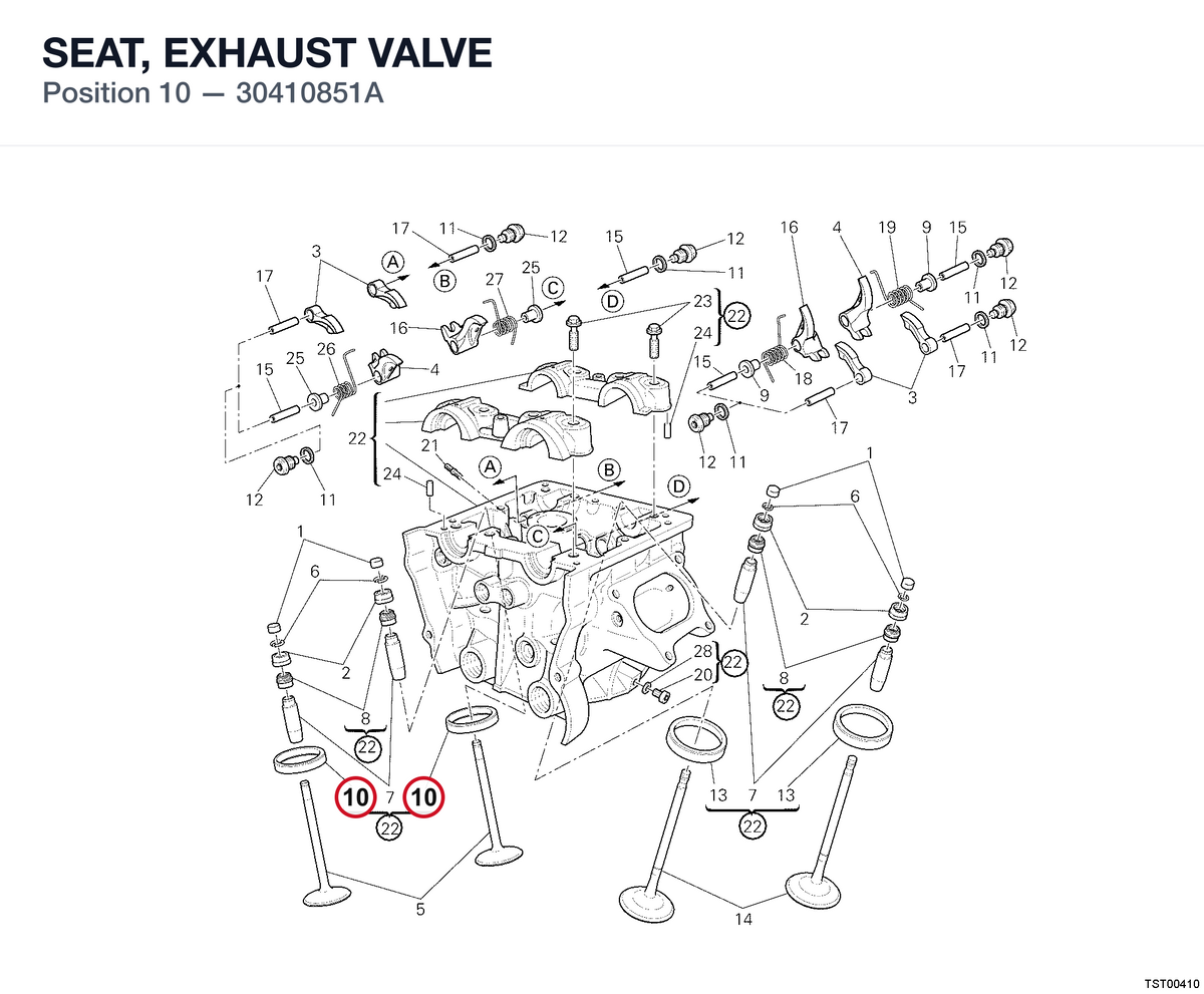 SEAT, EXHAUST VALVE