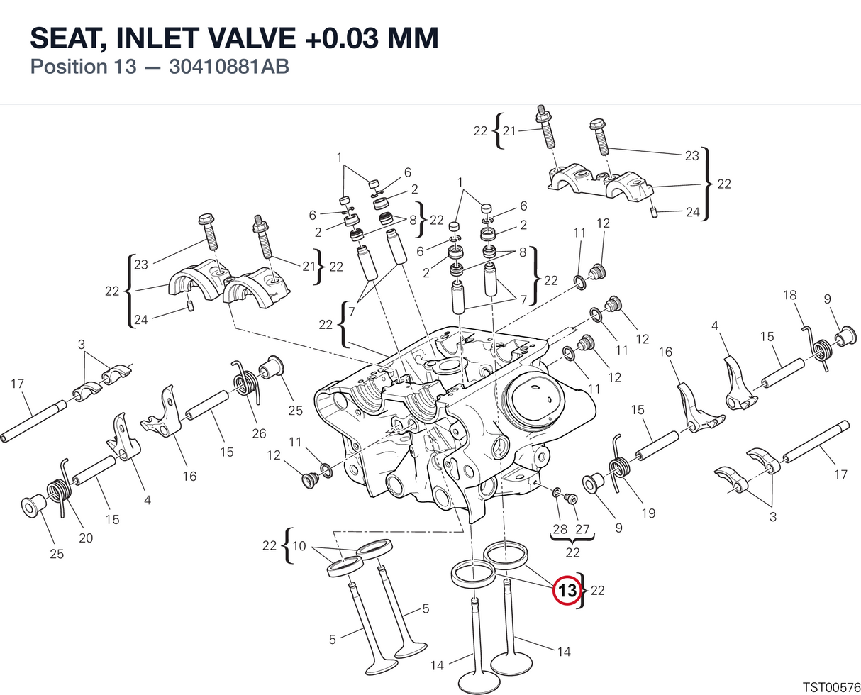 SEAT, INLET VALVE +0.03 MM