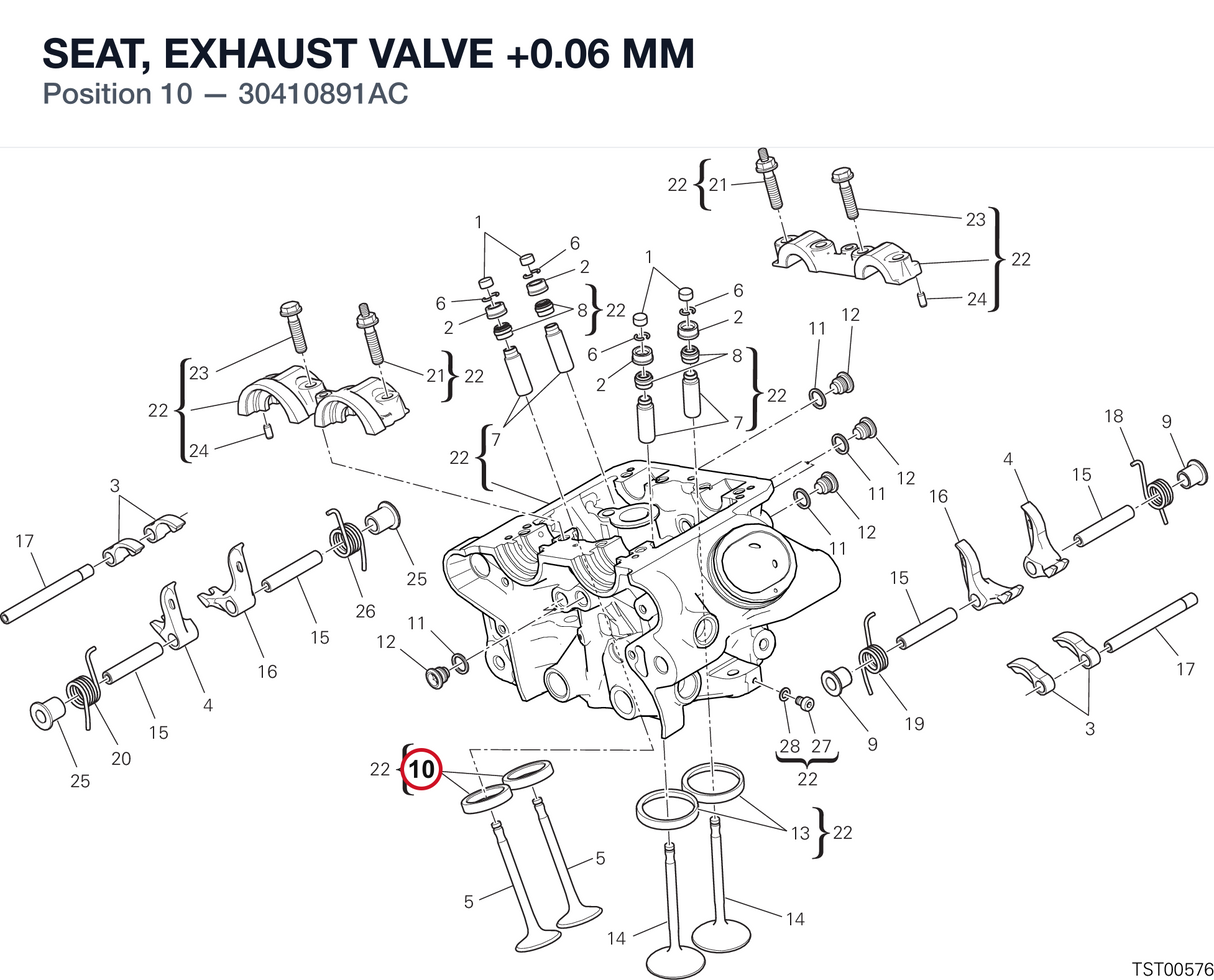SEAT, EXHAUST VALVE +0.06 MM