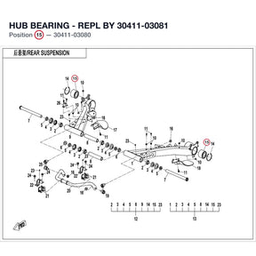 HUB BEARING - REPL BY 30411-03081 product image