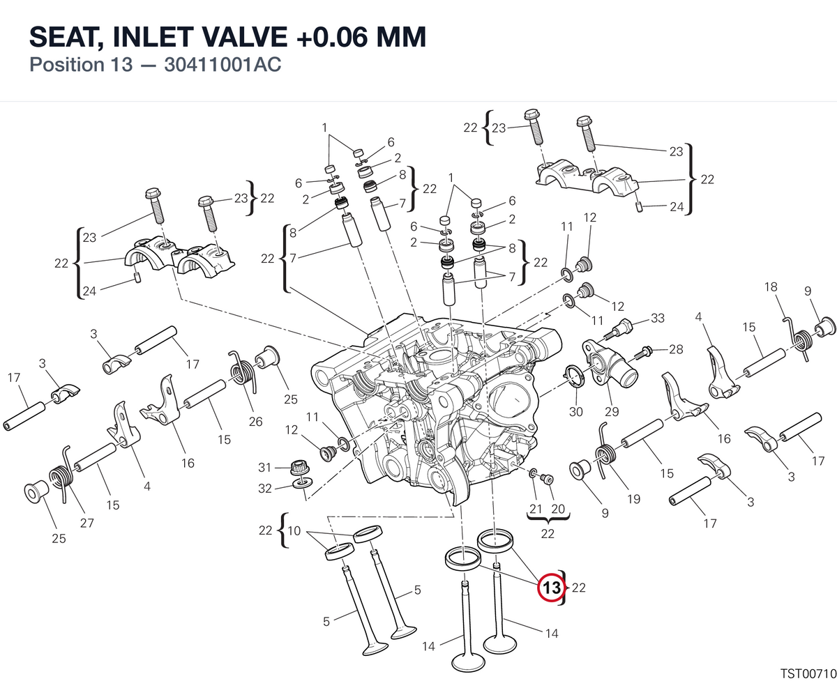 SEAT, INLET VALVE +0.06 MM