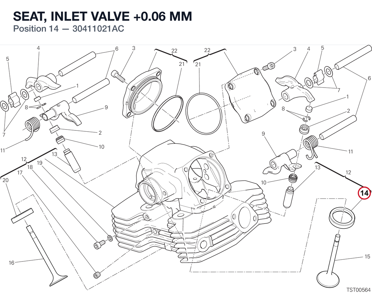 SEAT, INLET VALVE +0.06 MM