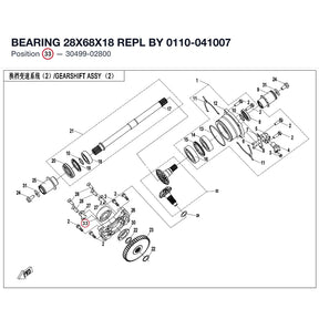 BEARING 28X68X18 REPL BY 0110-041007 product image