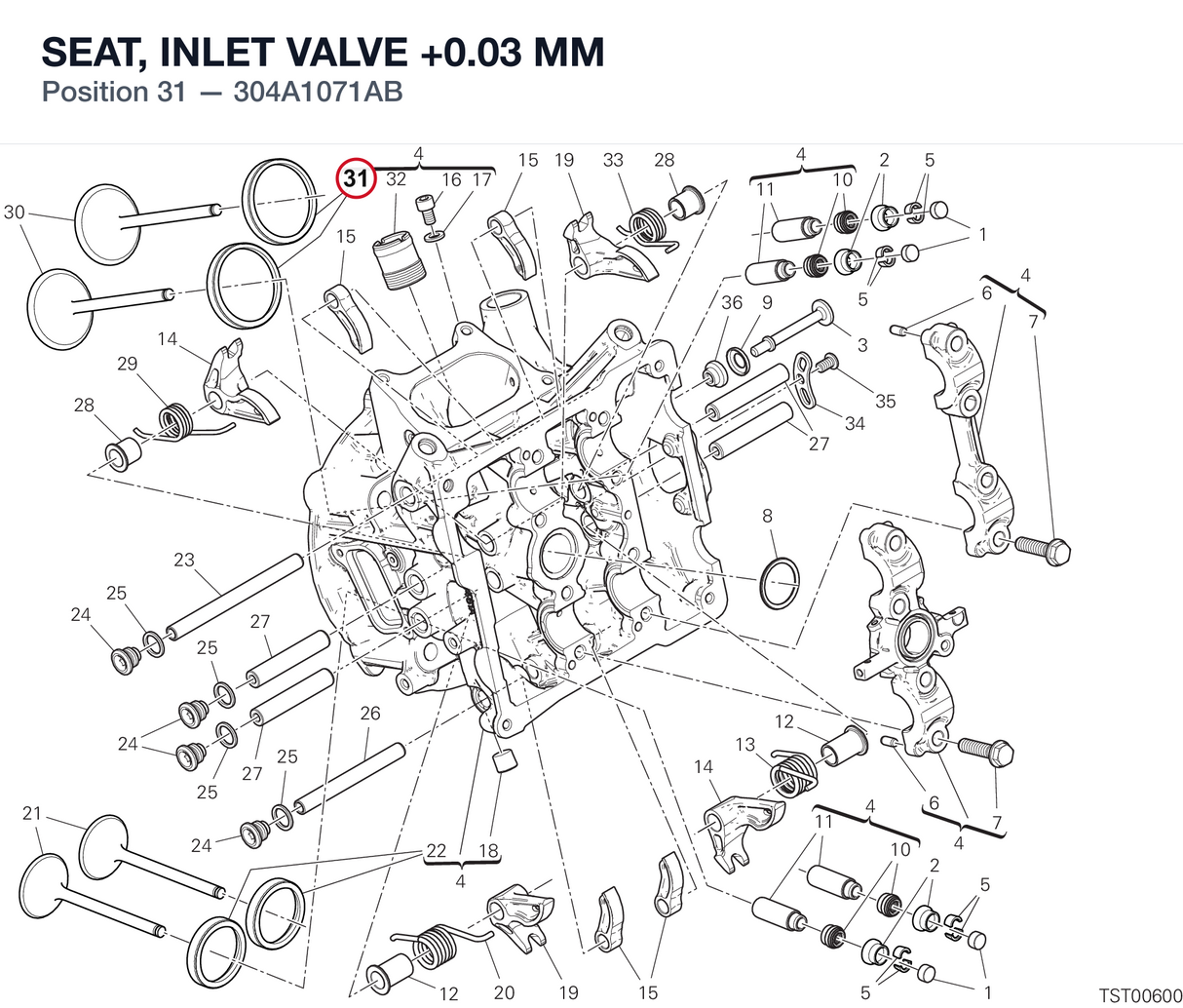 SEAT, INLET VALVE +0.03 MM