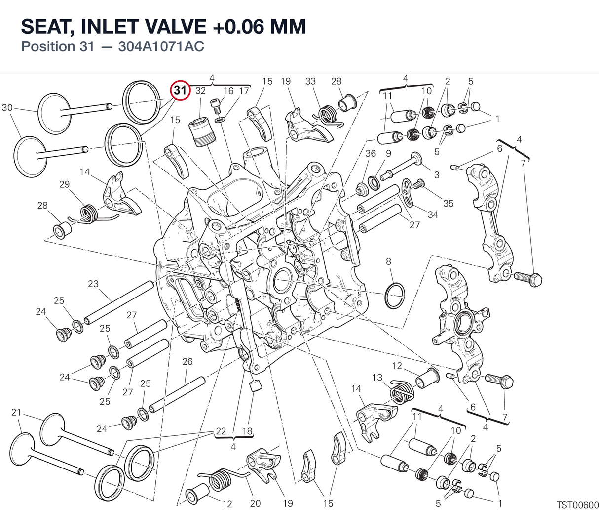 SEAT, INLET VALVE +0.06 MM