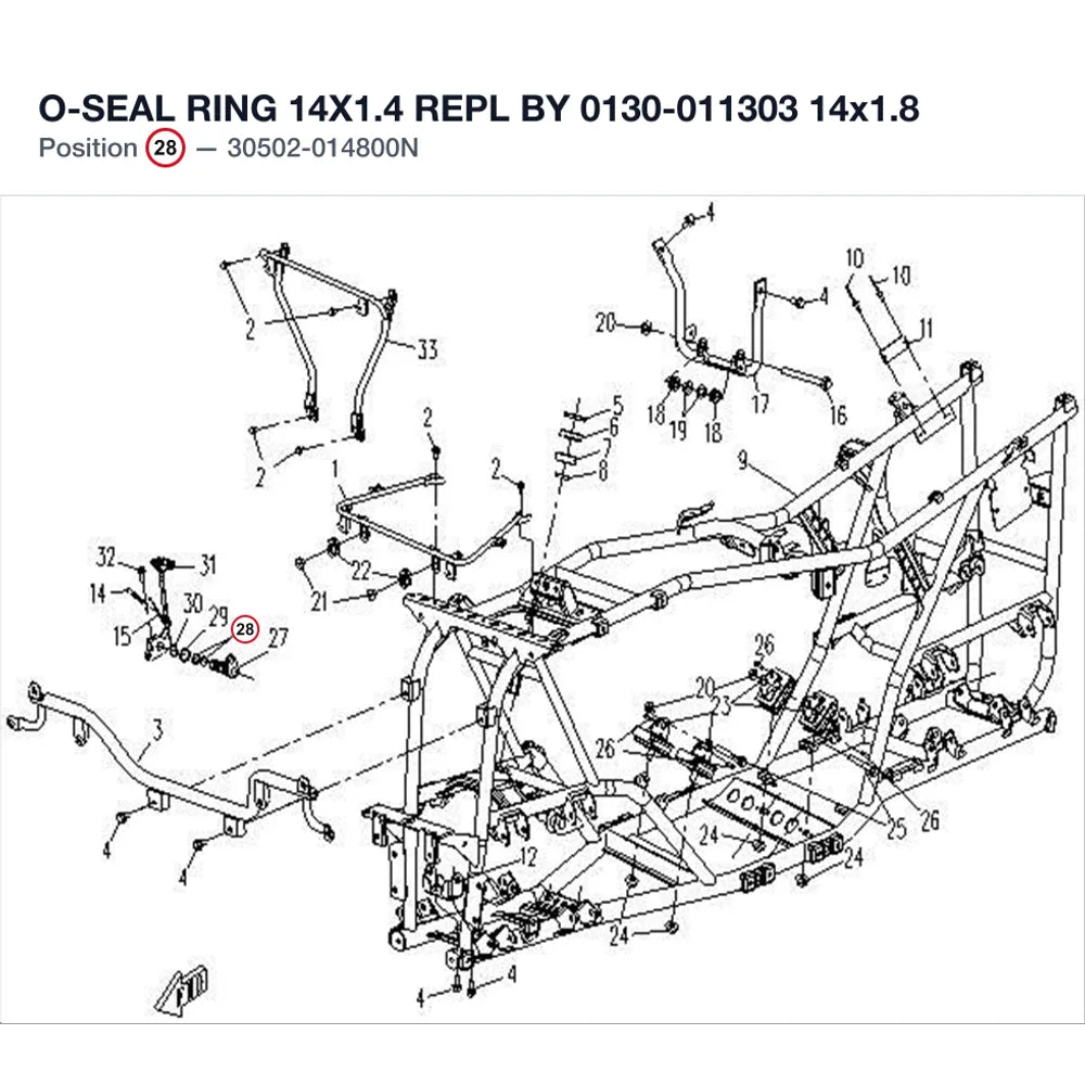 O-SEAL RING 14X1.4 REPL BY 0130-011303 product image