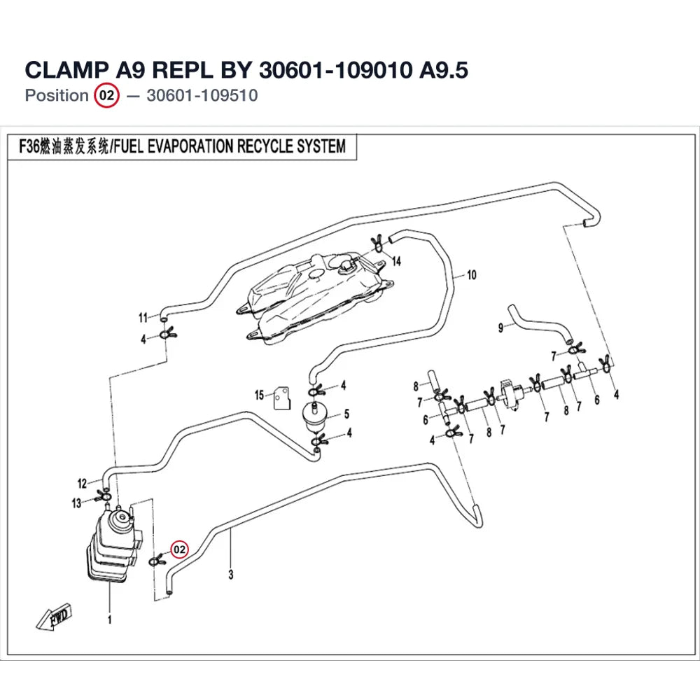 CLAMP A9 REPL BY 30601-109010 product image