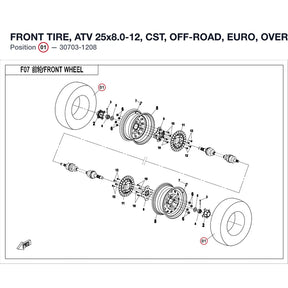 FRONT TIRE, ATV product image
