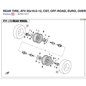 REAR TIRE, ATV product image