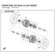 FRONT TIRE, ATV product image
