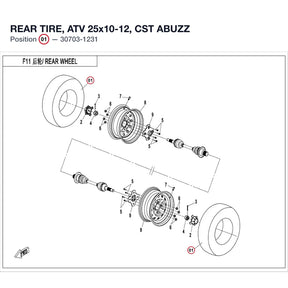 REAR TIRE, ATV product image