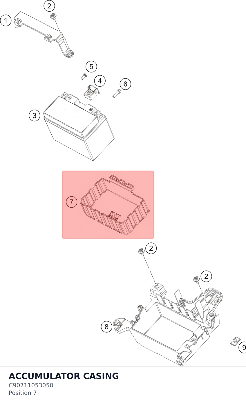 Diagram preview: ACCUMULATOR CASING (C90711053050)