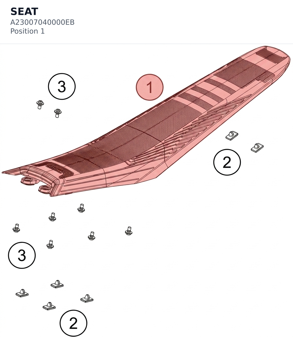 Diagram preview: SEAT (A23007040000EB)