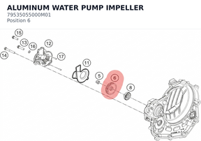 Diagram preview: ALUMINUM WATER PUMP IMPELLER (79535055000M01)