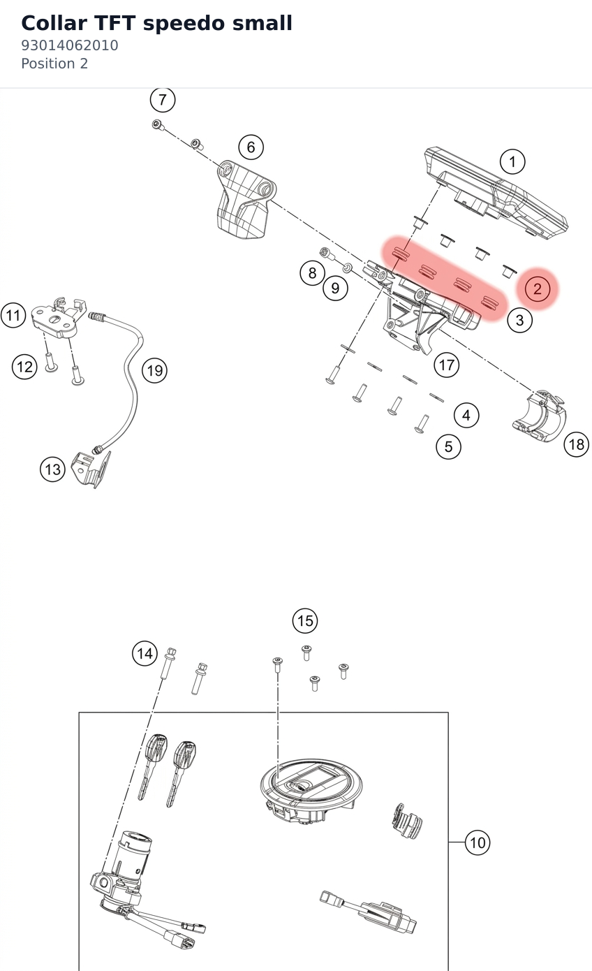 Diagram preview: Collar TFT speedo small (93014062010)