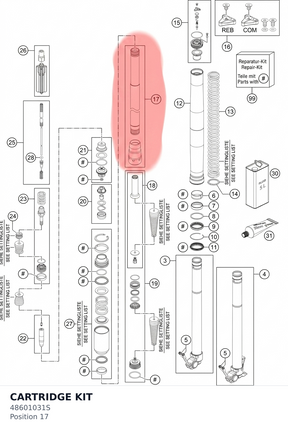 Diagram preview: CARTRIDGE KIT (48601031S)