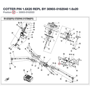 COTTER PIN 1.6X20 REPL BY 30903-0162040 product image