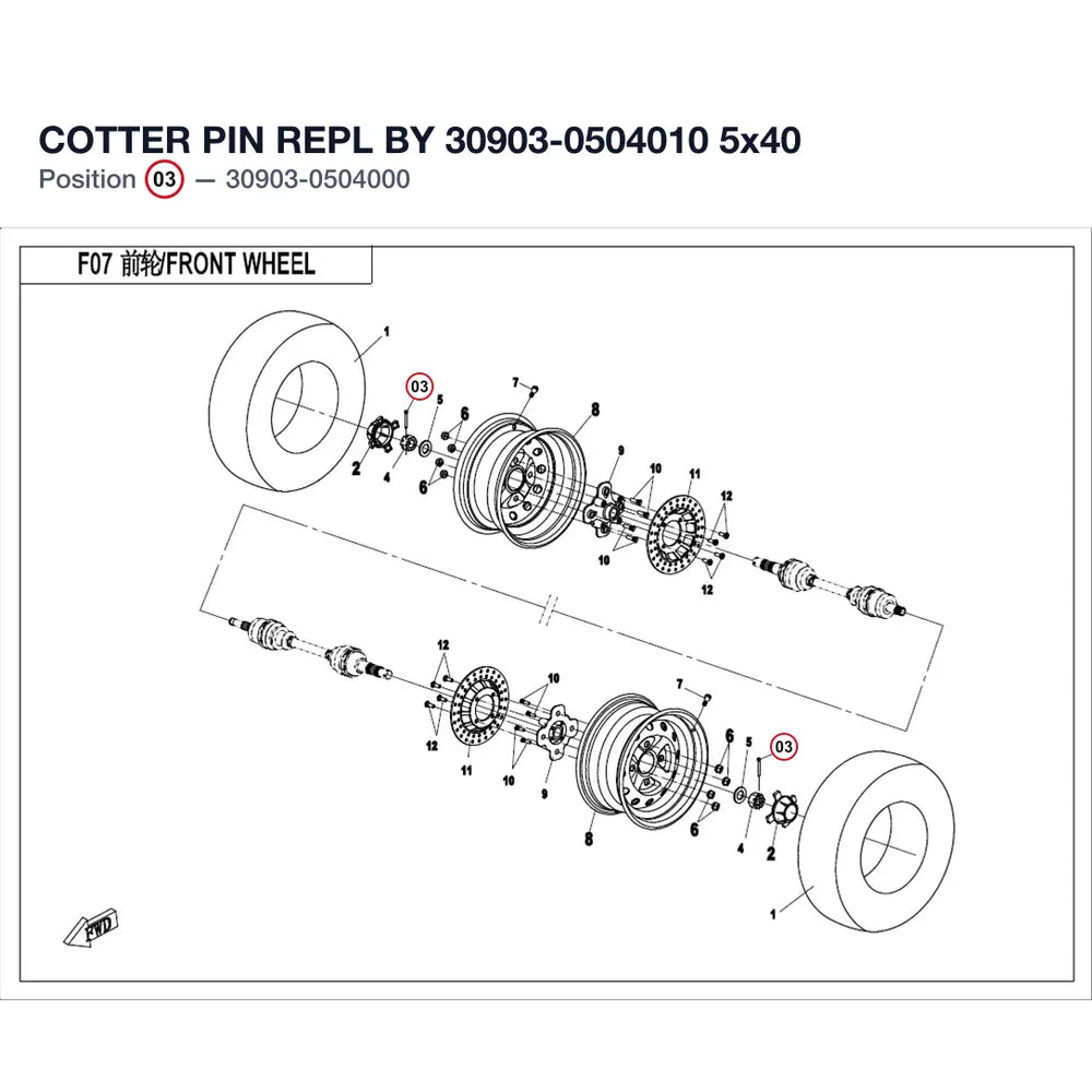 COTTER PIN REPL BY 30903-0504010 product image