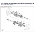 COTTER PIN - INTERCHANGEABLE WITH  30903-0504000 product image