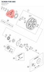 Diagram preview: SCREW FOR ABS (90142021001)