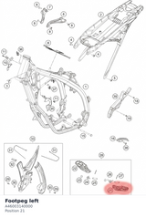 Diagram preview: Footpeg left (A46003140000)