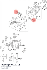 Diagram preview: Bushing 8.4x12x21.5 (C90707049000)