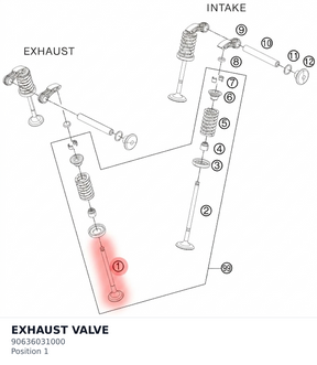 Diagram preview: EXHAUST VALVE (90636031000)