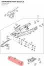 Diagram preview: SWINGARM PIVOT M16X1.5 (76704037000)