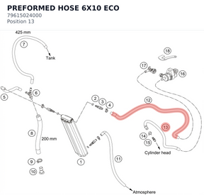Diagram preview: PREFORMED HOSE 6X10 ECO (79615024000)