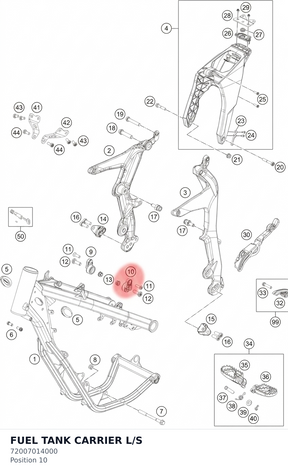 Diagram preview: FUEL TANK CARRIER L/S (72007014000)