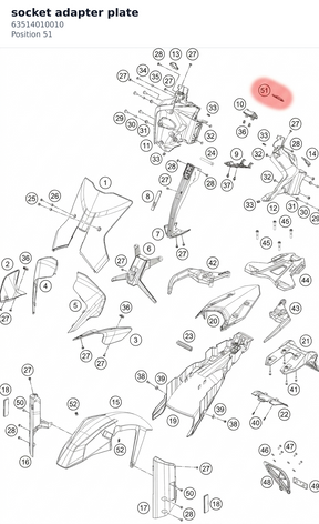 Diagram preview: socket adapter plate (63514010010)