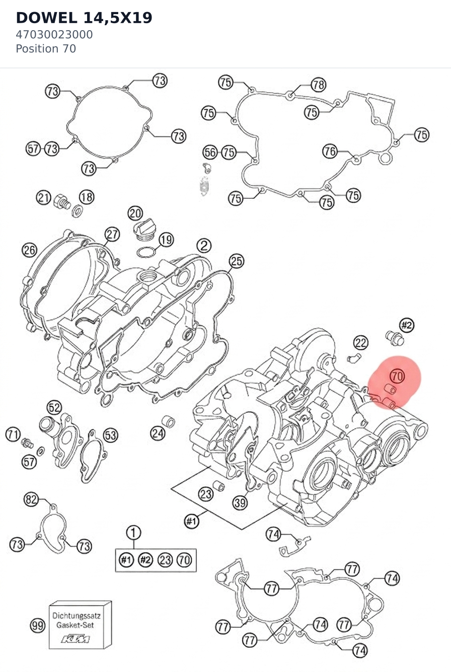 Diagram preview: DOWEL 14,5X19 (47030023000)
