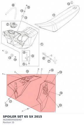Diagram preview: SPOILER SET 65 SX         2015 (4620805400004D)