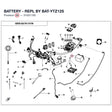 BATTERY - REPL BY BAT-YTZ12S product image