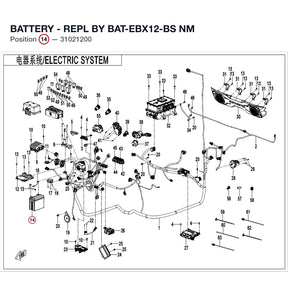 BATTERY - REPL BY BAT-EBX12-BS NM product image
