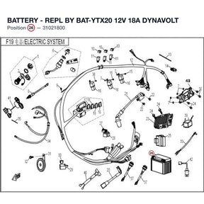 BATTERY - REPL BY BAT-YTX20 product image