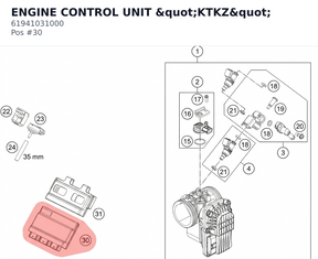 Diagram preview: ENGINE CONTROL UNIT "KTKZ" (61941031000)