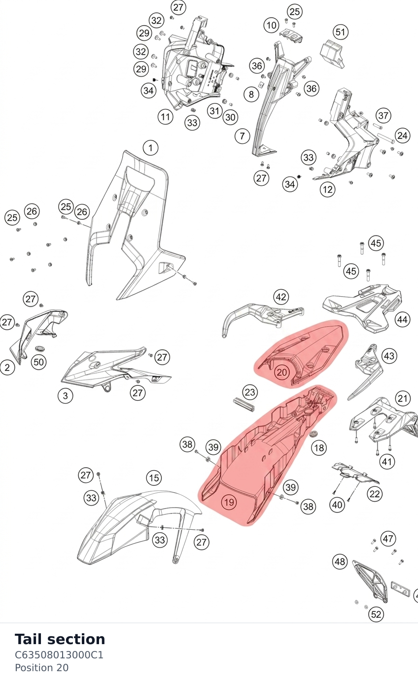 Diagram preview: Tail section (C63508013000C1)