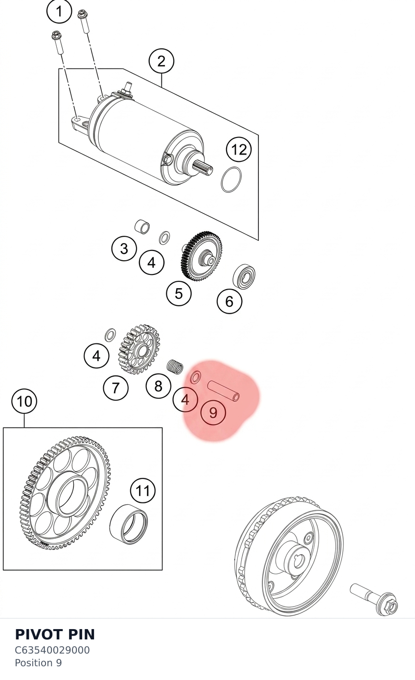 Diagram preview: PIVOT PIN (C63540029000)