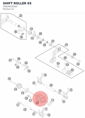 Diagram preview: SHIFT ROLLER                03 (54834012000)