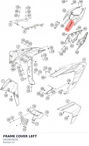 Diagram preview: FRAME COVER LEFT (94508018030)