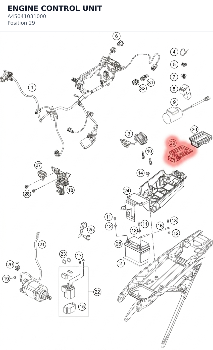 Diagram preview: ENGINE CONTROL UNIT (A45041031000)